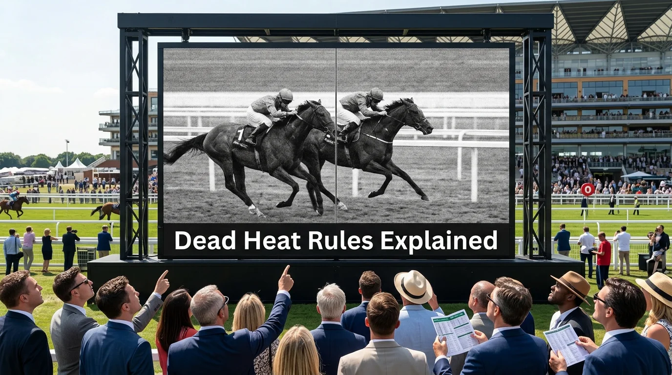 Dead heat rules in horse racing betting and payout calculations