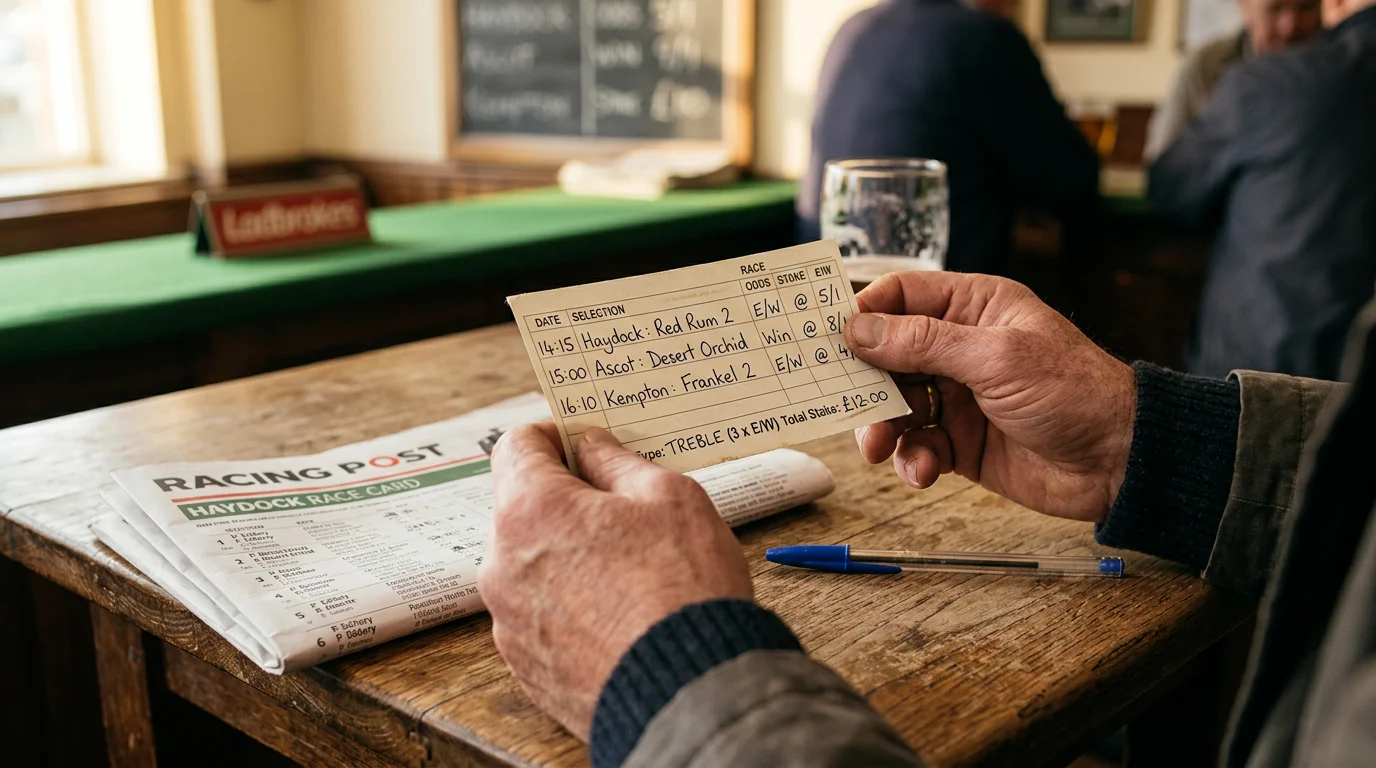 Horse racing bet types explained with examples of singles, each-way, accumulators, and exchange bets